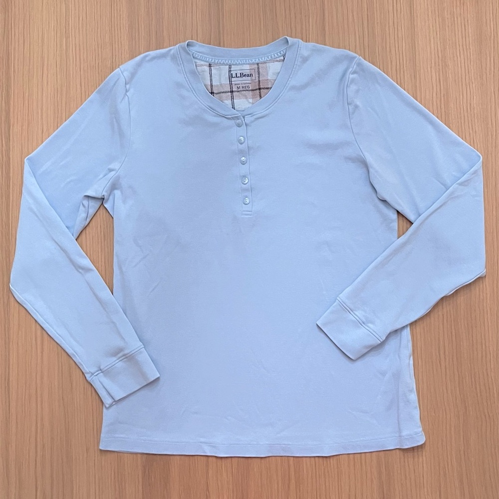 L.L Bean Women’s Henley long sleeve t-shirt, Size M regular